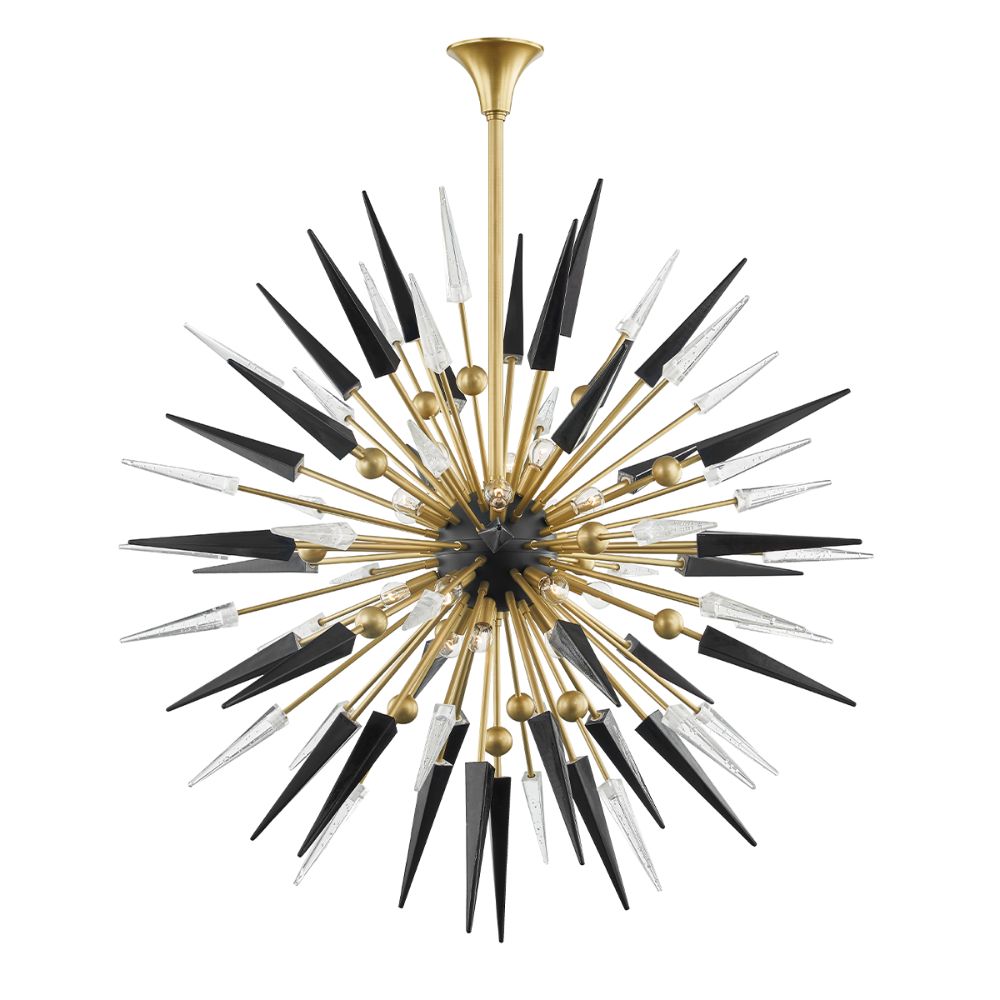 Hudson Valley 9047-AGB Sparta 18 Light Chandelier in Aged Brass
