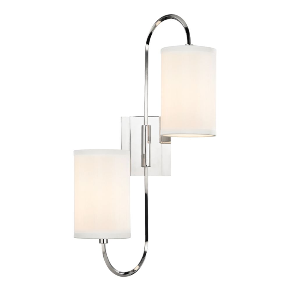Hudson Valley 9100-PN 2 LIGHT WALL SCONCE in Polished Nickel