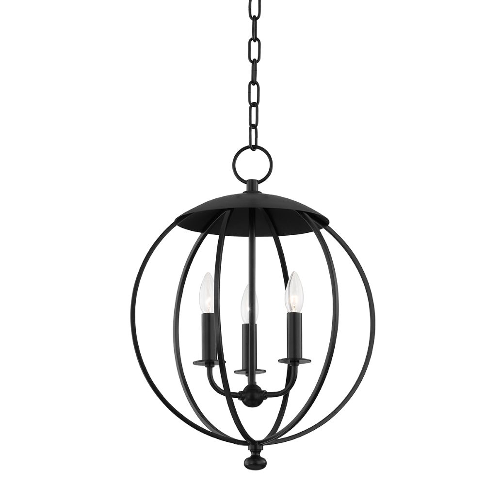 Hudson Valley 9117-AI 3 Light Pendant in Aged Iron
