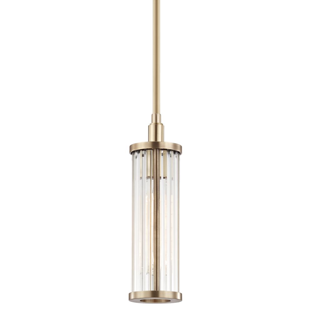 Hudson Valley 9120-AGB Marley 1 Light Pendant in Aged Brass