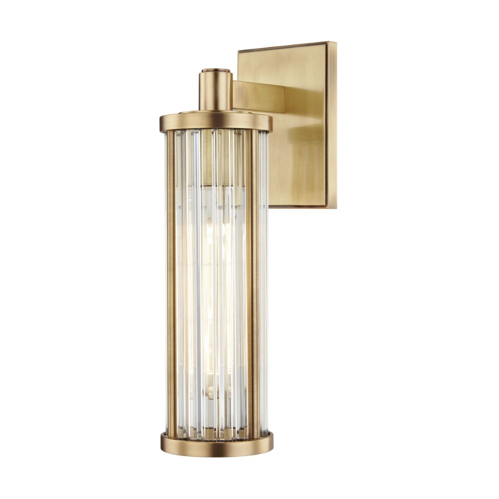 Hudson Valley 9121-AGB Marley 1 Light Wall Sconce in Aged Brass