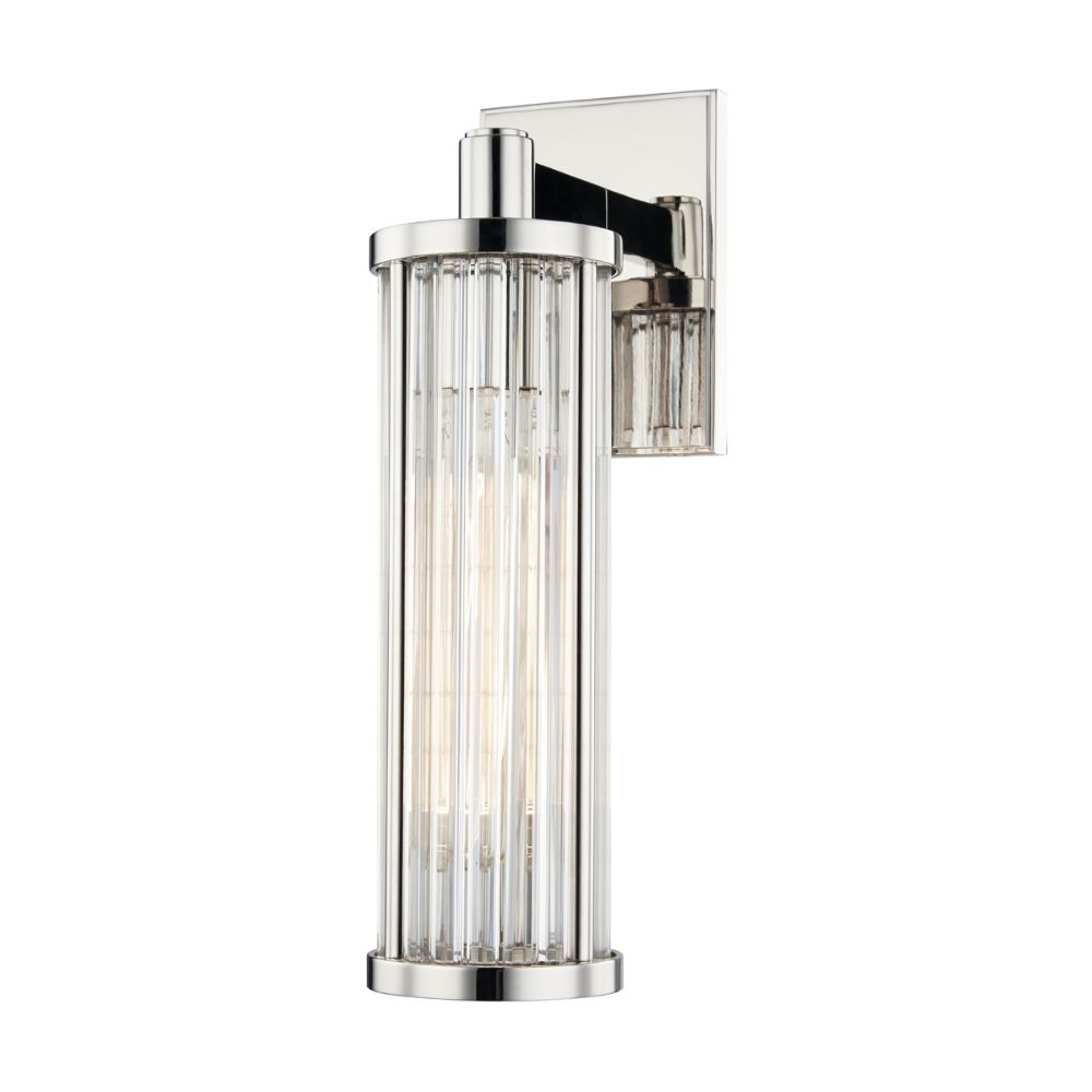 Hudson Valley 9121-PN Marley 1 Light Wall Sconce in Polished Nickel
