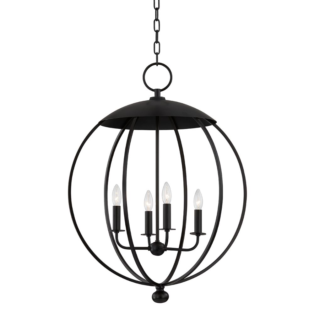 Hudson Valley 9124-AI 4 Light Pendant in Aged Iron