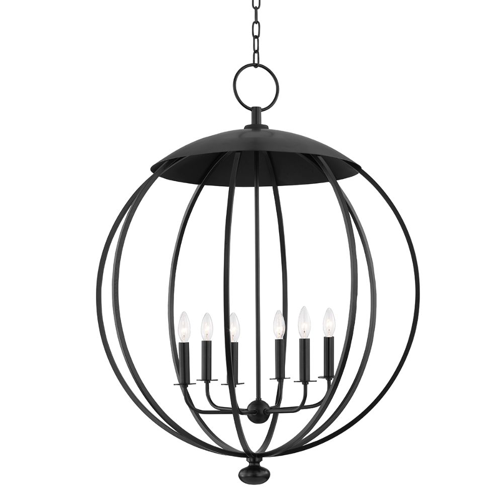 Hudson Valley 9132-AI 6 Light Pendant in Aged Iron