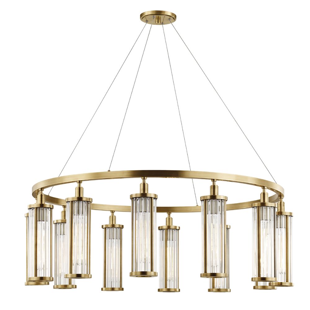 Hudson Valley 9142-AGB Marley 12 Light Pendant in Aged Brass