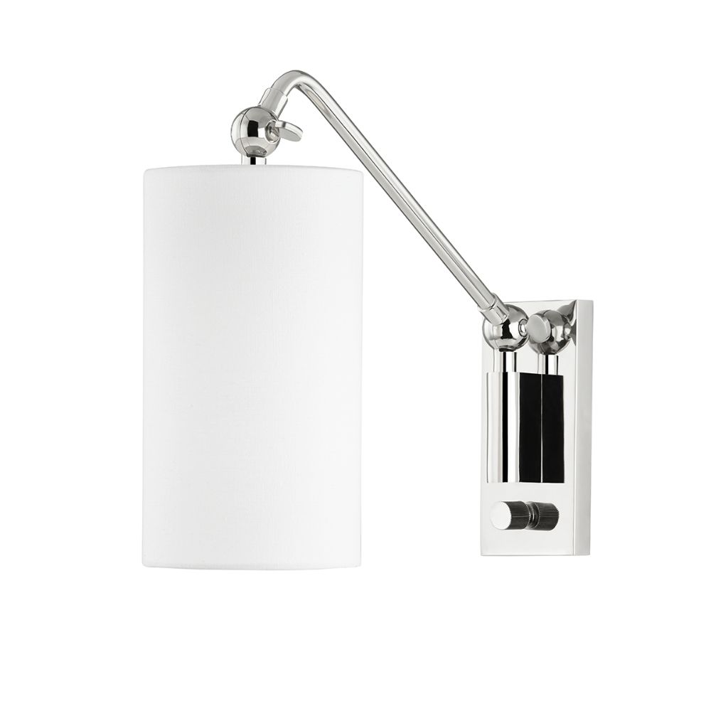 Hudson Valley 9301-PN 1 Light Wall Sconce in Polished Nickel