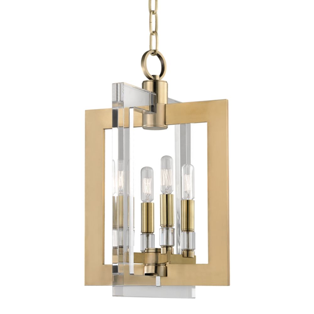 Hudson Valley 9312-AGB WELLINGTON-PENDANT in Aged Brass