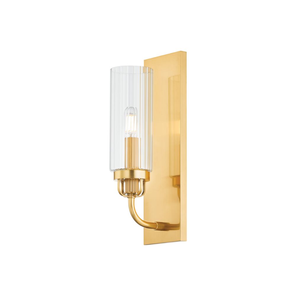 Hudson Valley Lighting 9314-AGB Halifax Wall Sconce in Aged Brass
