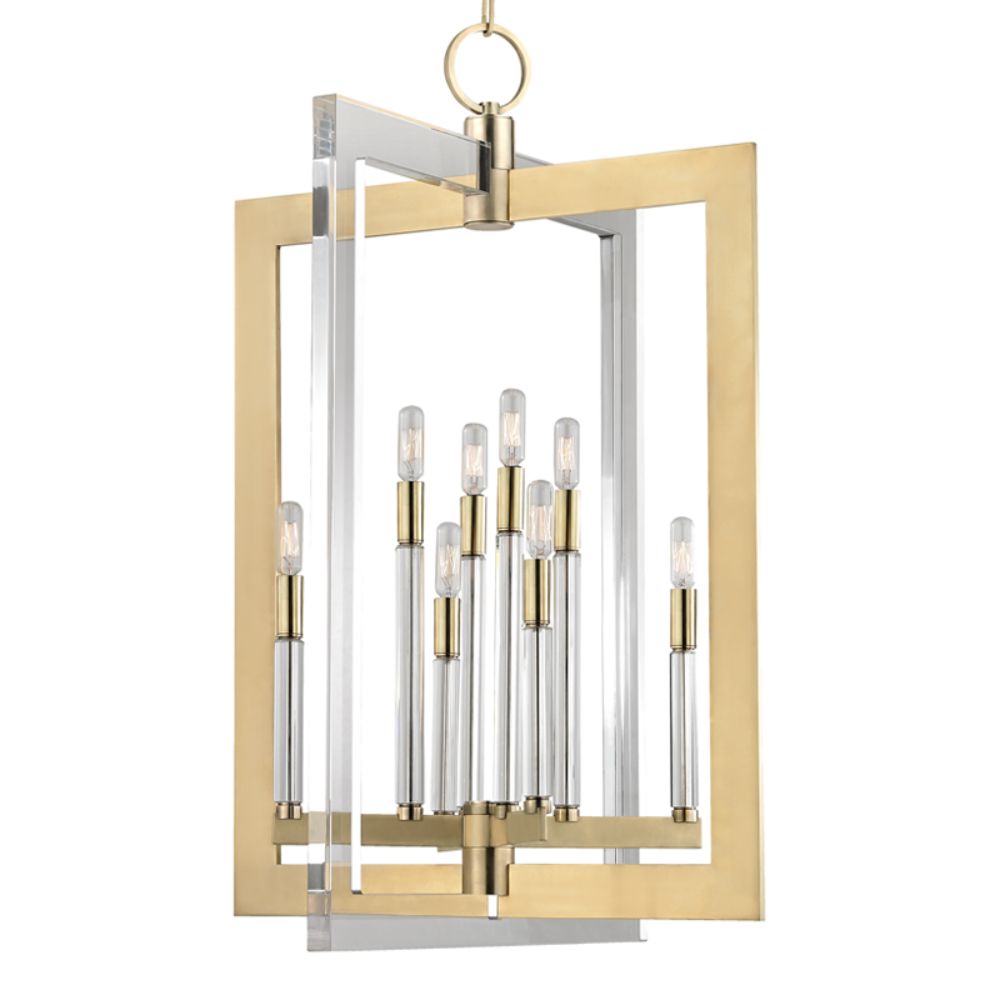 Hudson Valley 9323-AGB WELLINGTON-PENDANT in Aged Brass