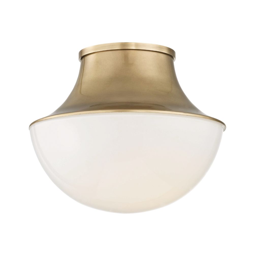 Hudson Valley 9411-AGB Lettie Small Led Flush Mount in Aged Brass