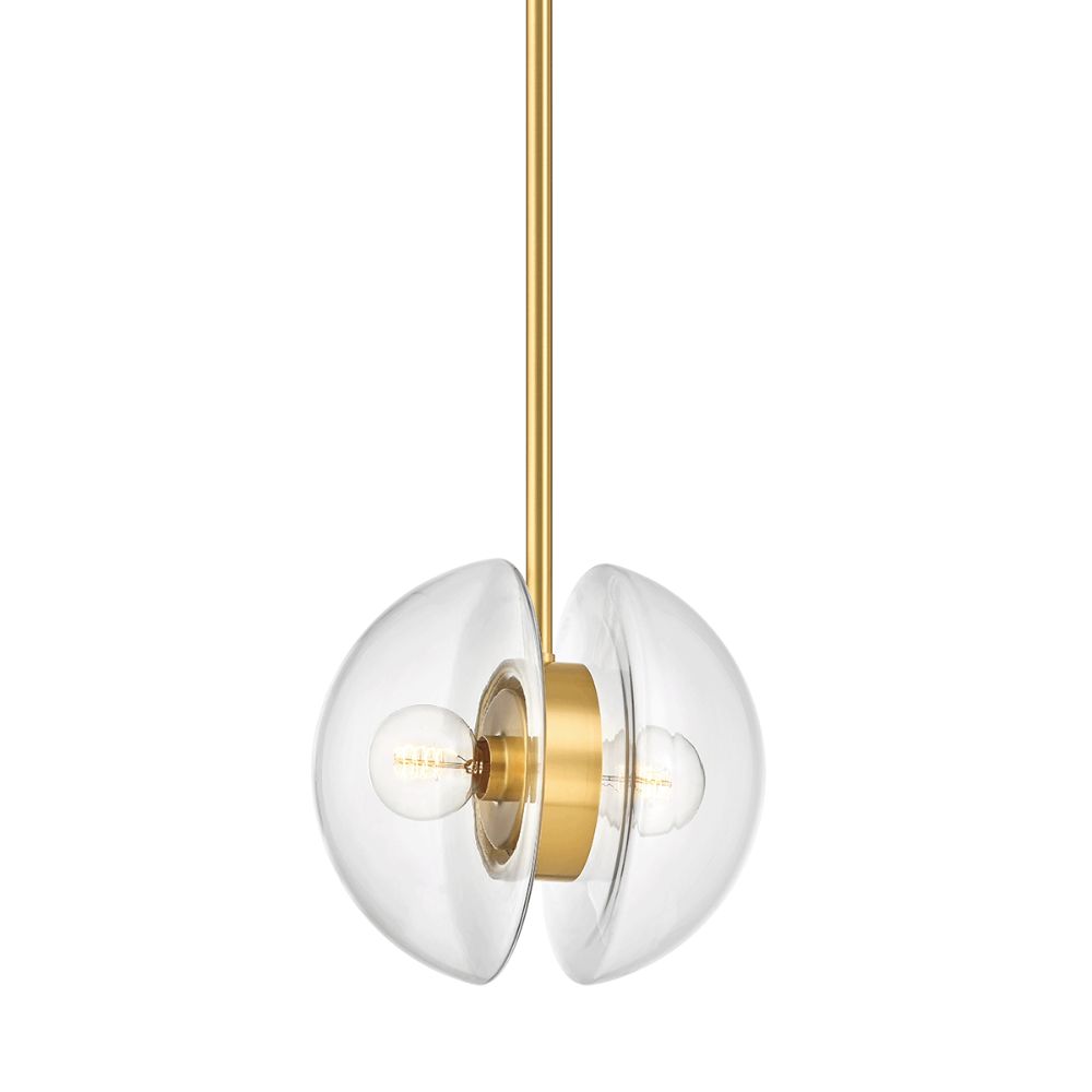 Hudson Valley 9412-AGB 2 Light Pendant in Aged Brass