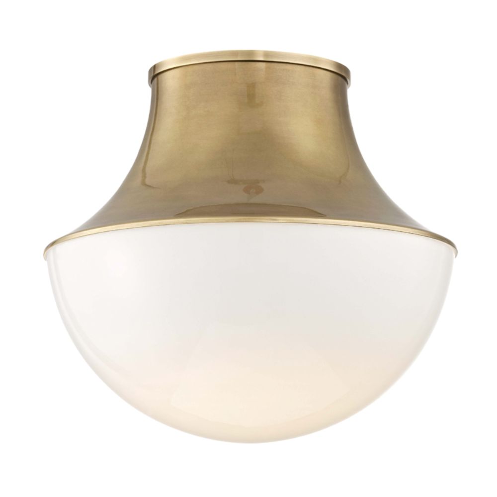 Hudson Valley 9415-AGB Lettie Large Led Flush Mount in Aged Brass
