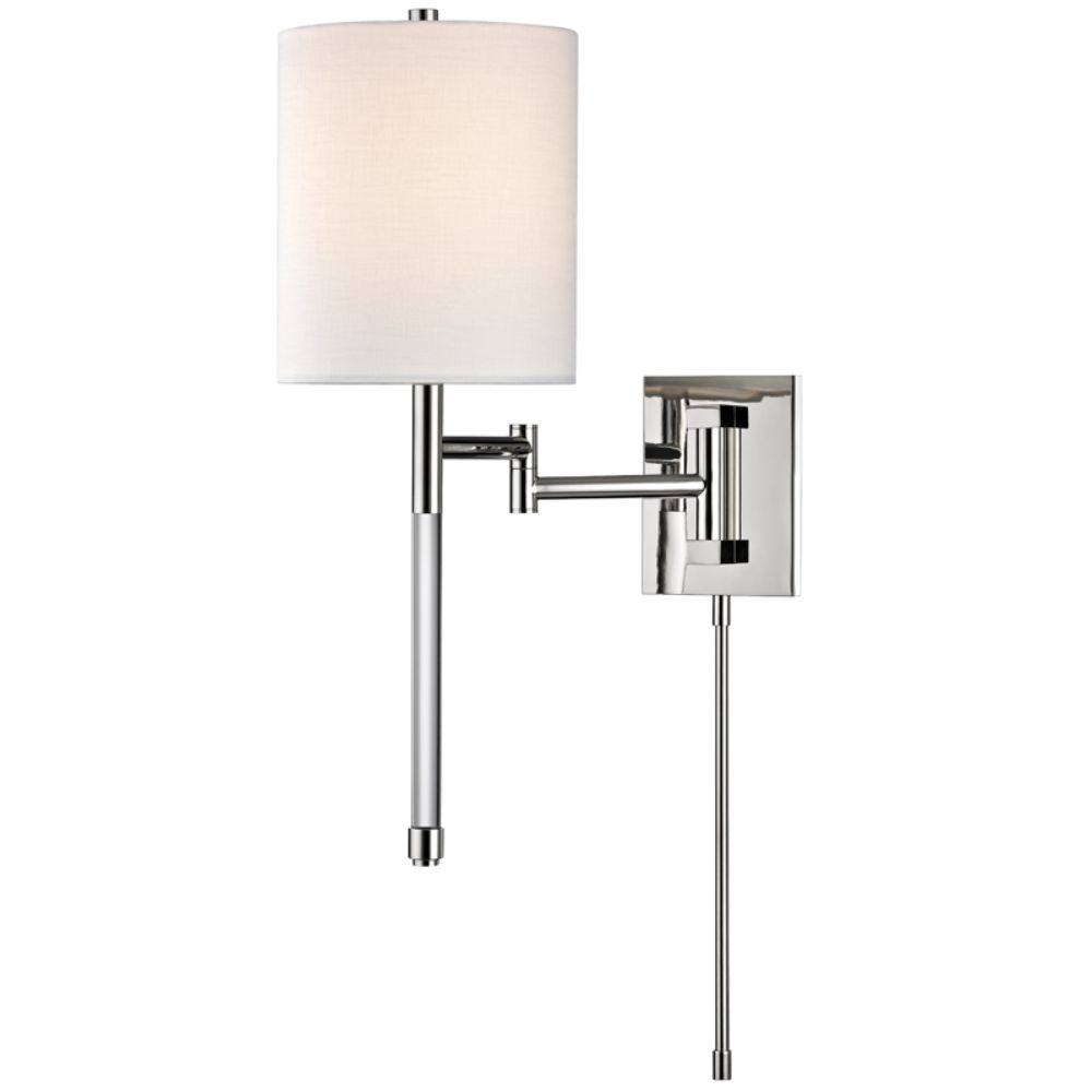 Hudson Valley 9421-PN Englewood 1 Light Wall Sconce in Polished Nickel
