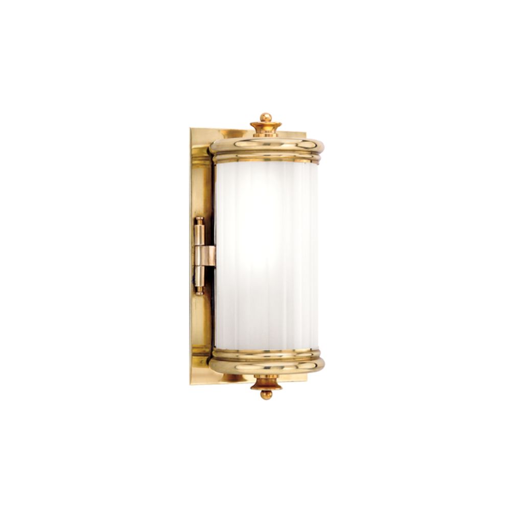 Hudson Valley Lighting 951-AGB Bristol 1 Light Bath Bracket in Aged Brass