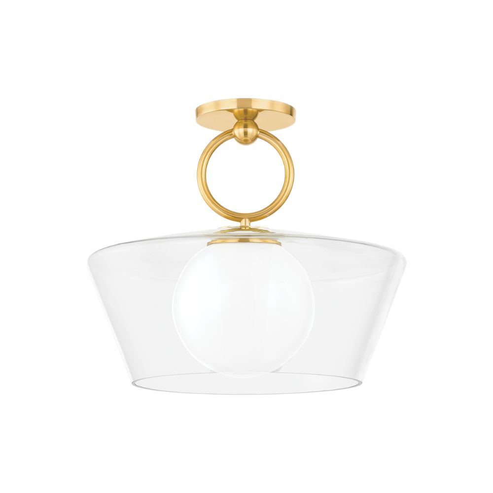 Hudson Valley Lighting 9517-AGB Elmsford Pendant in Aged Brass