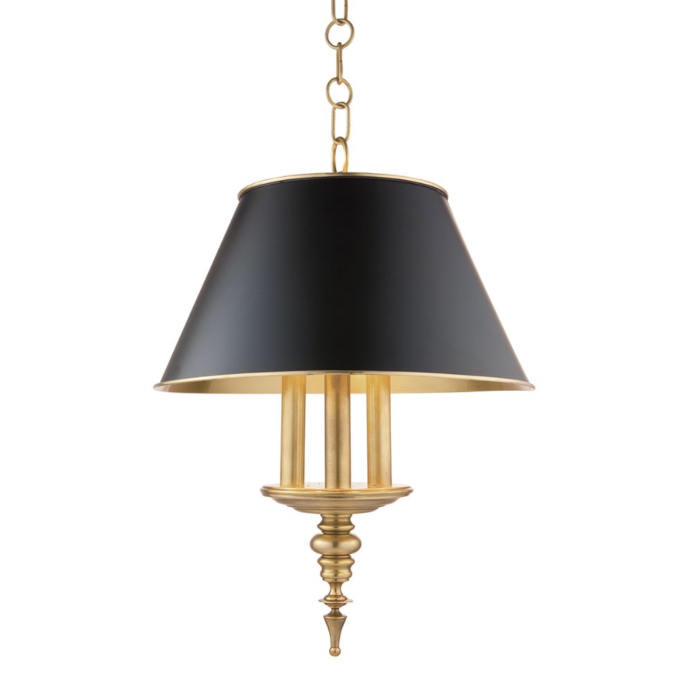 Hudson Valley Lighting 9521-AGB Cheshire 3 Light Pendant in Aged Brass