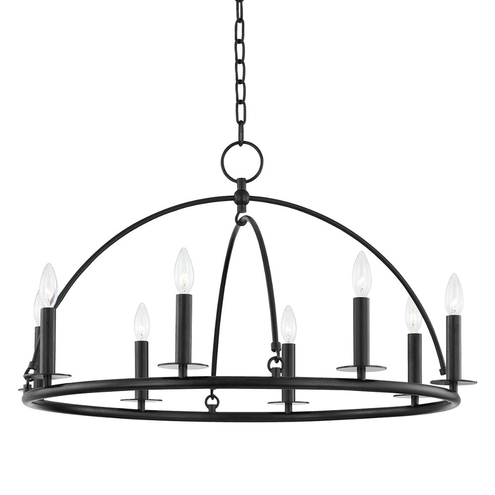 Hudson Valley 9532-AI 8 Light Chandelier in Aged Iron