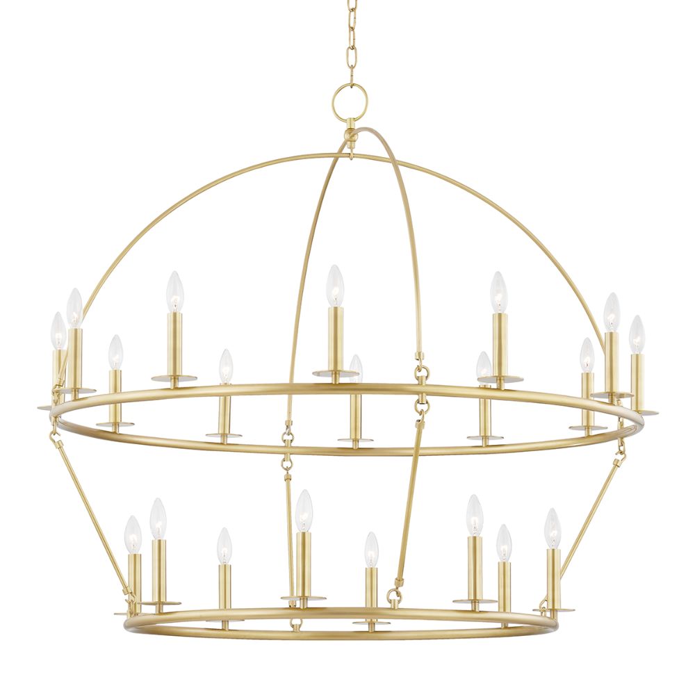 Hudson Valley 9549-AGB 20 Light Chandelier in Aged Brass