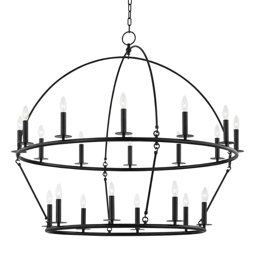 Hudson Valley 9549-AI 20 Light Chandelier in Aged Iron