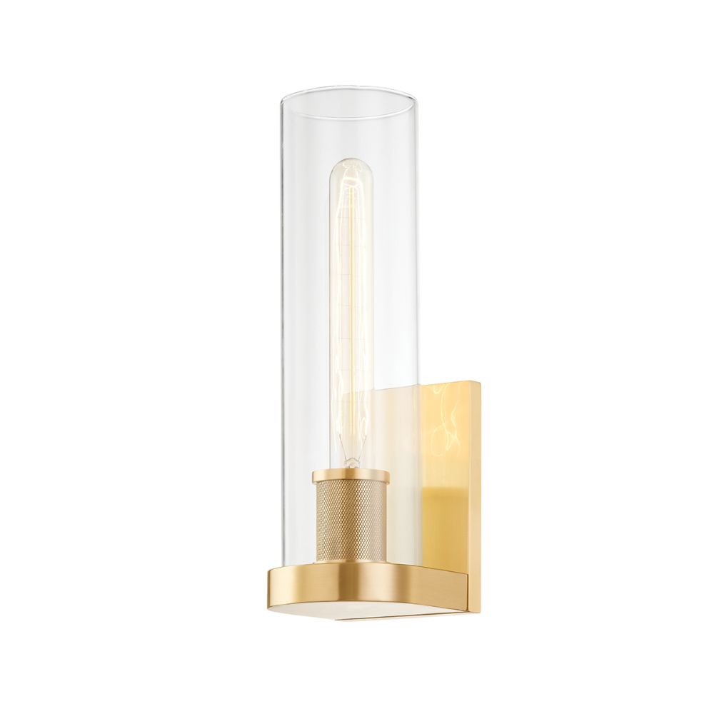 Hudson Valley 9700-AGB 1 Light Wall Sconce in Aged Brass