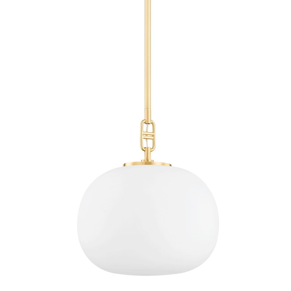 Hudson Valley 9717-AGB 1 Light Pendant in Aged Brass