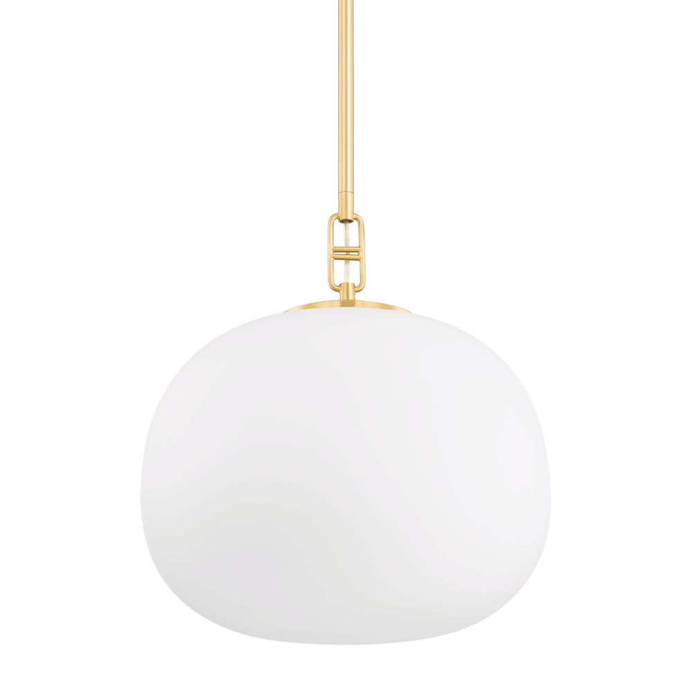 Hudson Valley 9721-AGB 1 Light Pendant in Aged Brass