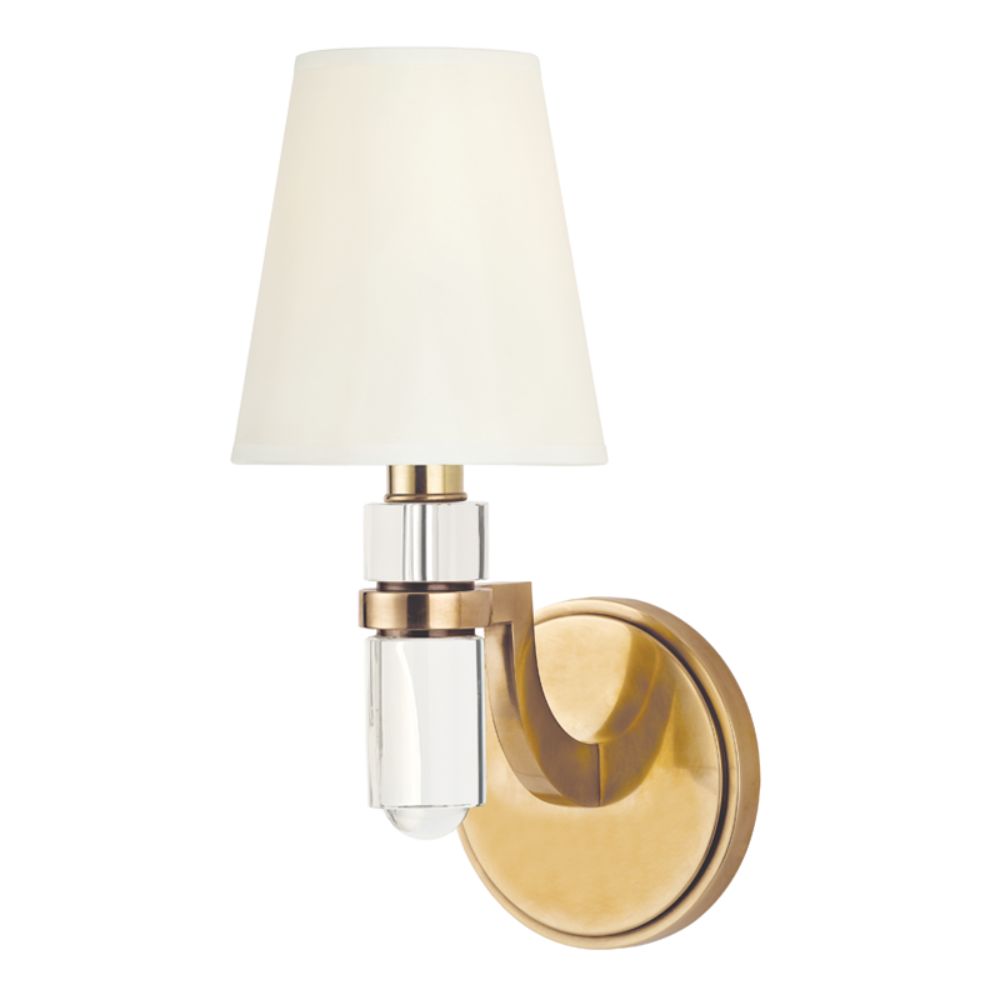 Hudson Valley Lighting 981-AGB-WS Dayton 1 Light Wall Sconce in Aged Brass