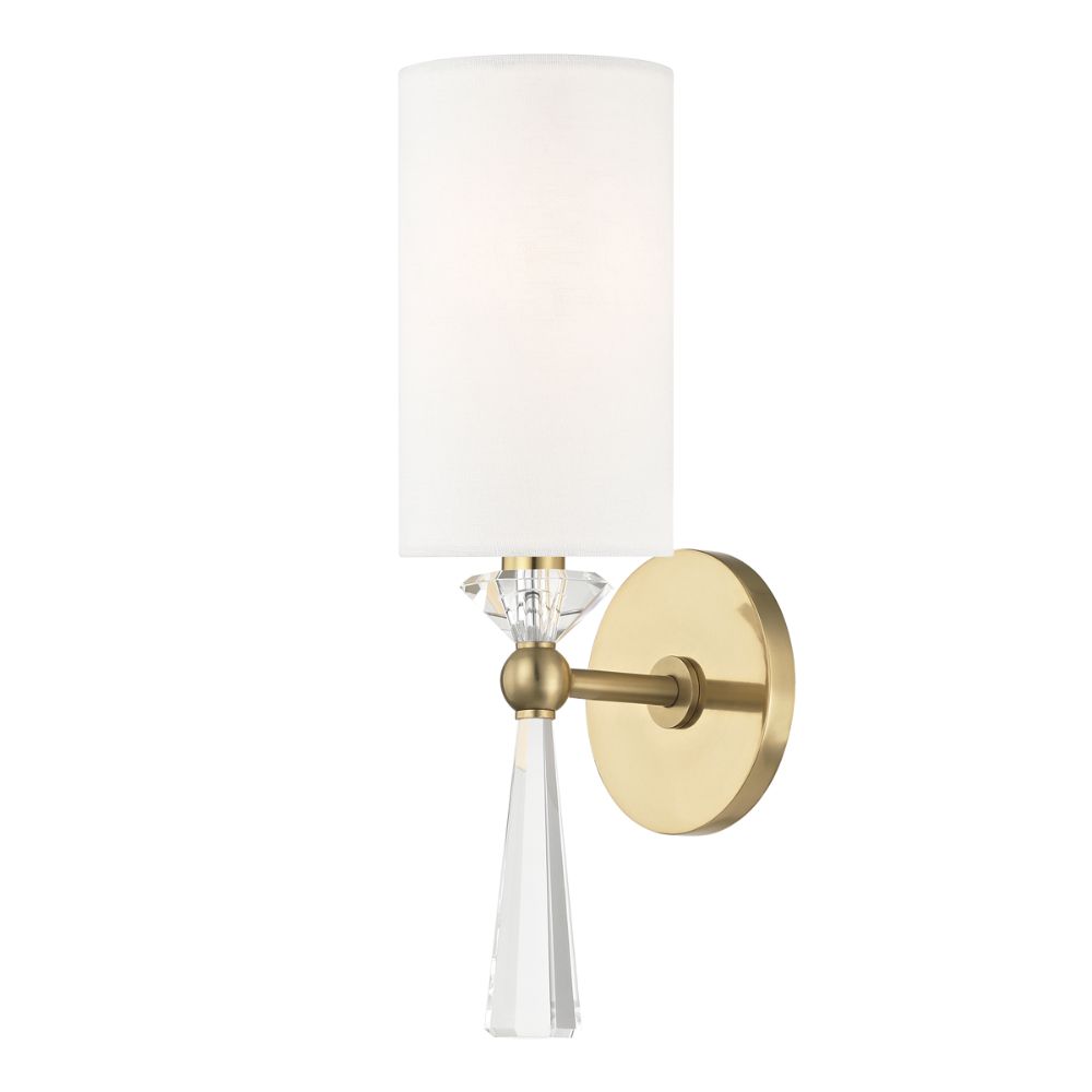 Hudson Valley 9951-AGB Birch 1 Light Wall Sconce in Aged Brass