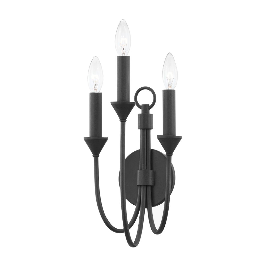 Troy Lighting B1003-for 3 Light Wall Sconce In Forged Iron