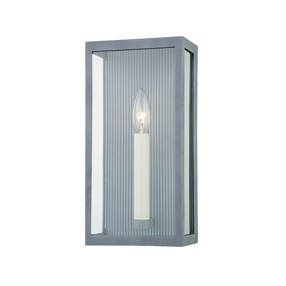 Troy Lighting B1031-WZN Vail 1 Light Exterior Wall Sconce in Weathered Zinc