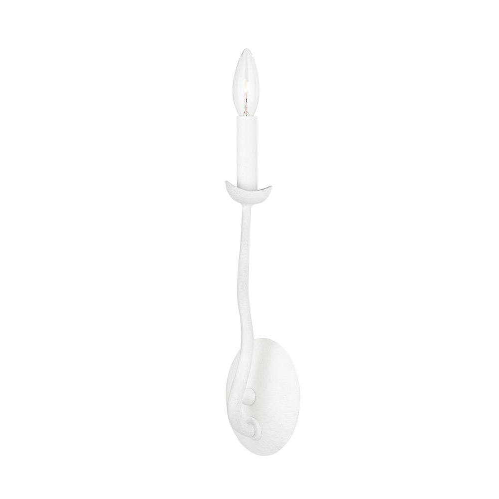 Troy Lighting B1081-GSW Reign 1 Light Wall Sconce in Gesso White