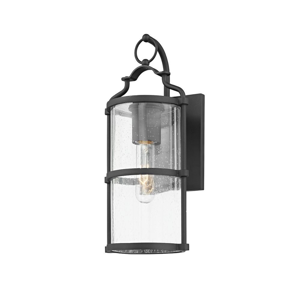 Troy Lighting B1311-TBK Burbank 1 Light Small Exterior Wall Sconce in Texture Black