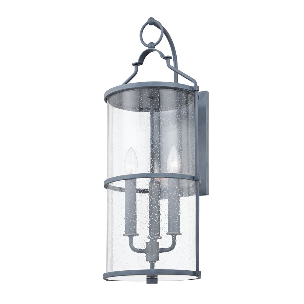 Troy Lighting B1313-WZN Burbank 3 Light Large Exterior Wall Sconce in Weathered Zinc