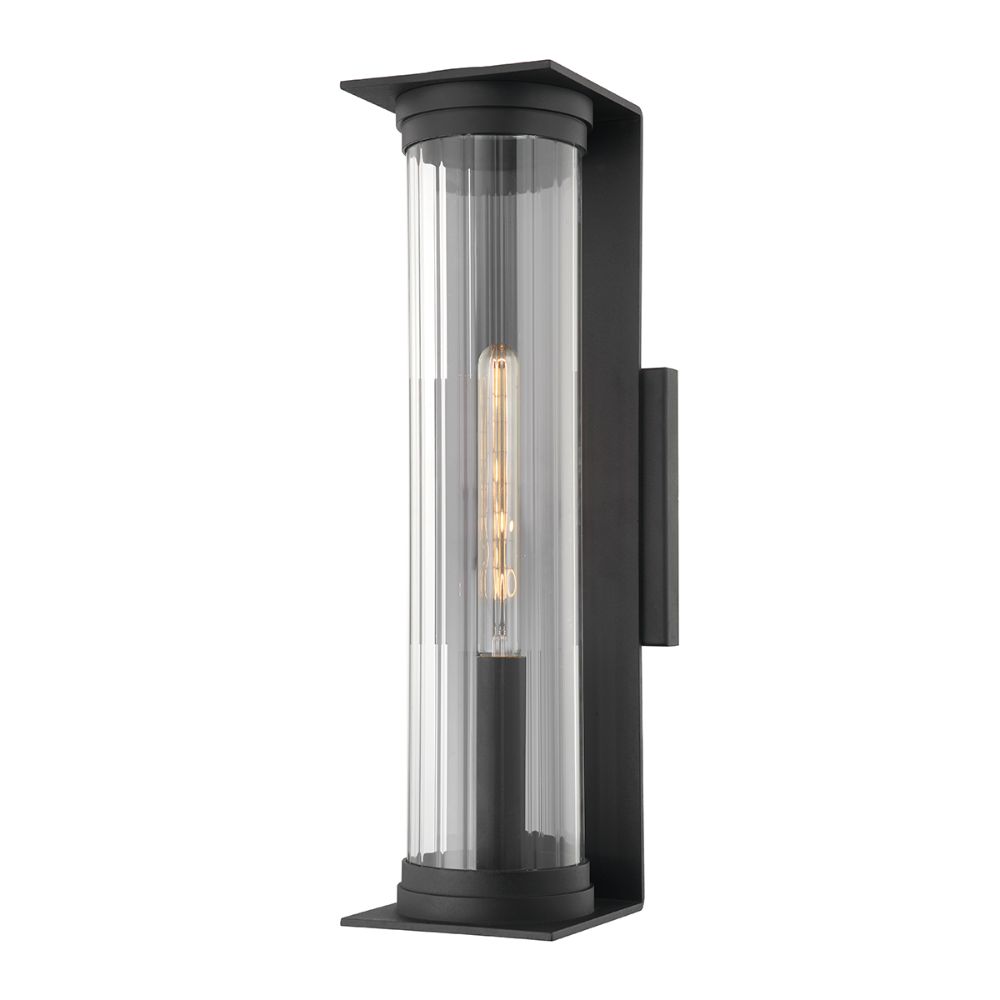 Troy Lighting B1323-tbk 1 Light Large Exterior Wall Sconce In Textured Black