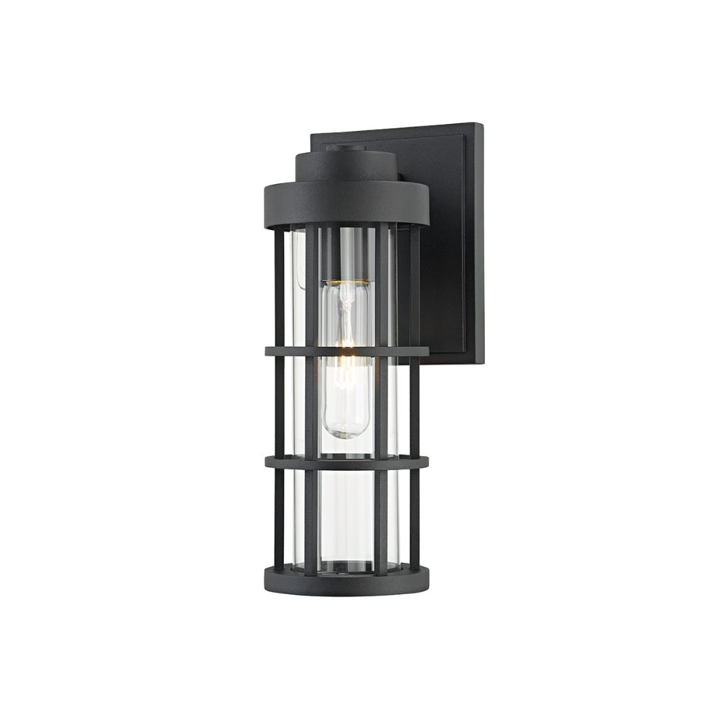 Troy Lighting B2041-TBK Mesa 1 Light Small Exterior Wall Sconce in Texture Black