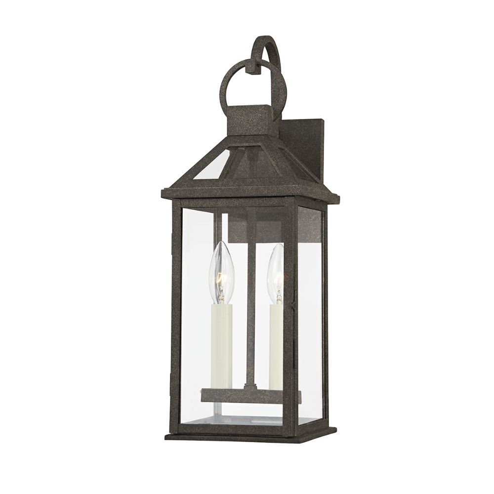 Troy Lighting B2742-FRN Sanders 2 Light Medium Exterior Wall Sconce in French Iron