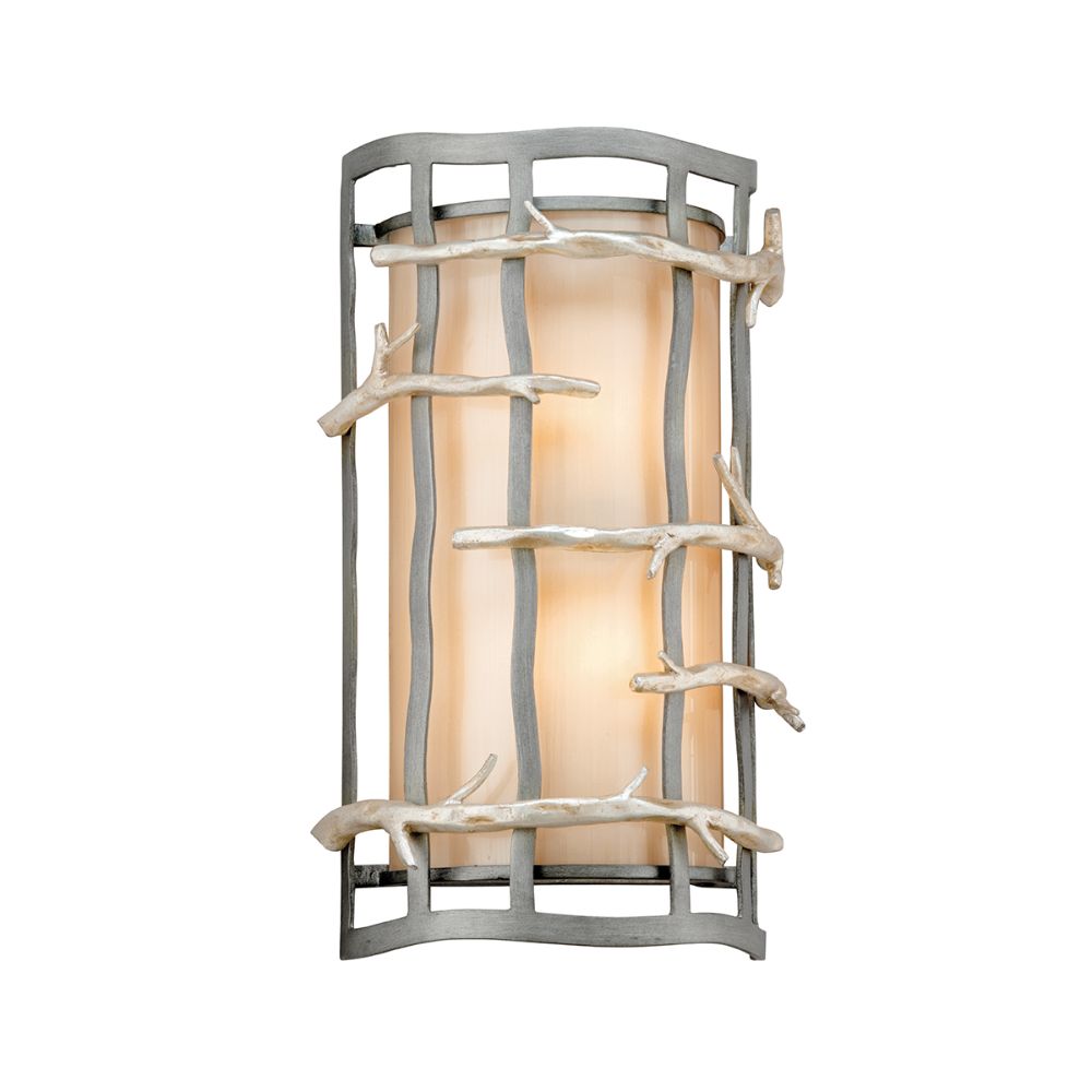 Troy Lighting B2882 Adirondack 2 Light Wall Sconce in Graphite And Silver
