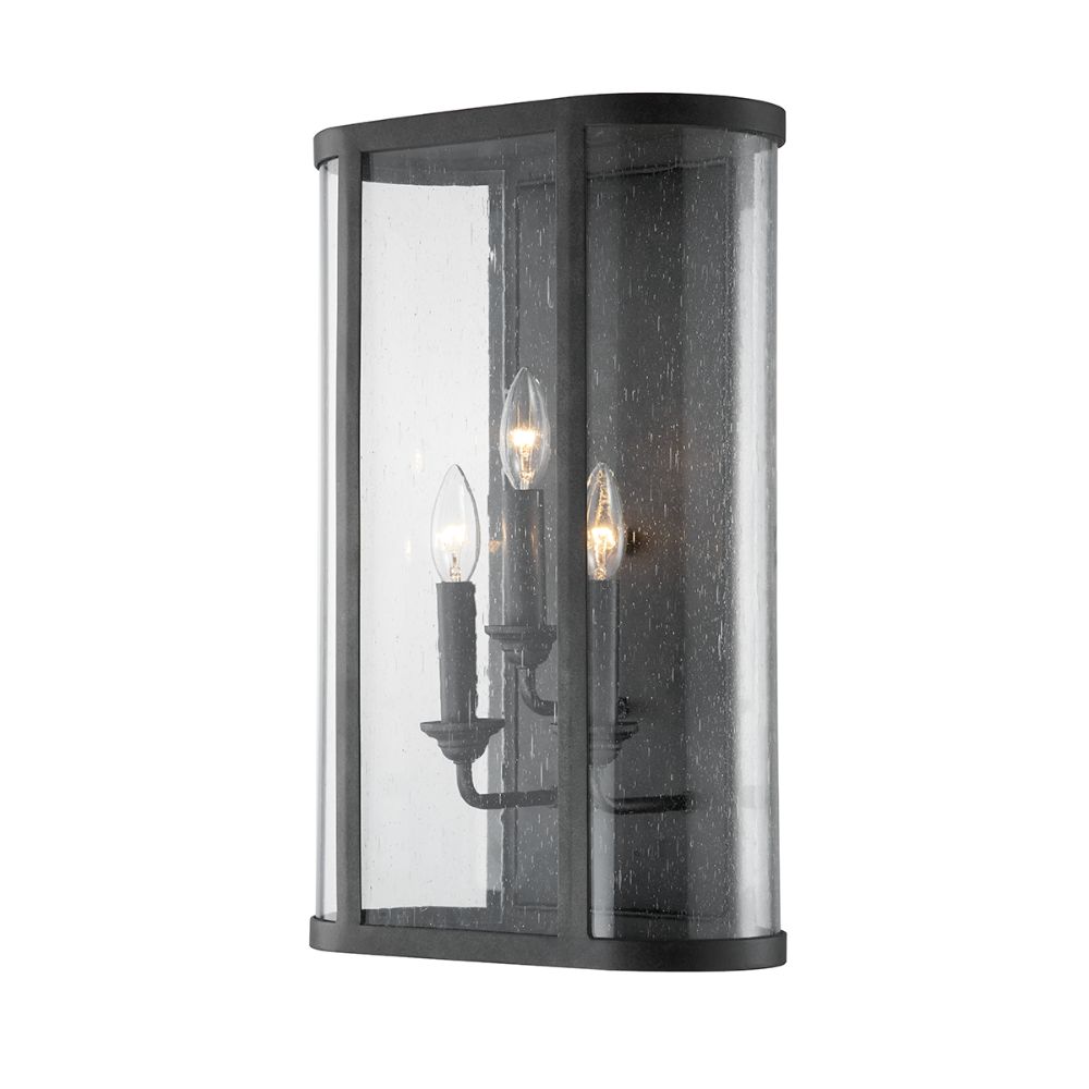 Troy Lighting B3403-frn 3 Light Large Exterior Wall Sconce In Forged Iron