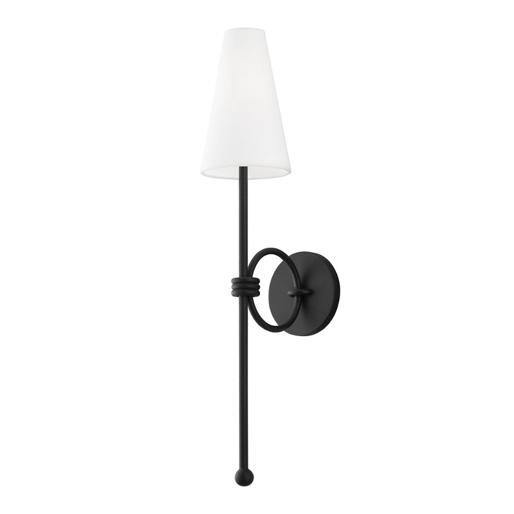Troy B3691-TBK 1 Light Wall Sconce in Texture Black