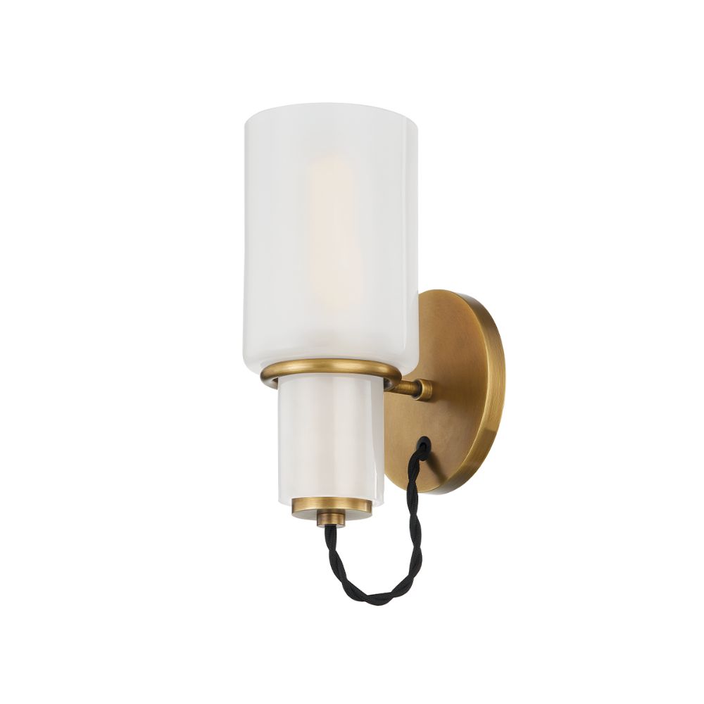 Troy Lighting B4809-PBR Lincoln 1 Light Wall Sconce In Patina Brass