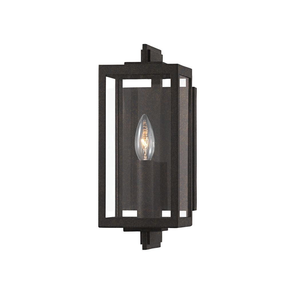 Troy Lighting B5511-FRN Nico 1 Light Exterior Wall Sconce in French Iron