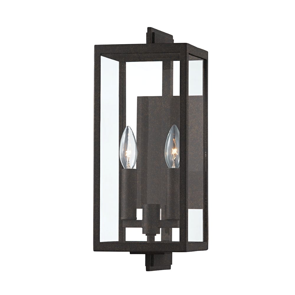 Troy Lighting B5512-FRN Nico 2 Light Exterior Wall Sconce in French Iron