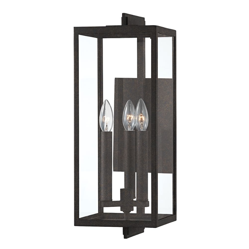 Troy Lighting B5513-FRN Nico 3 Light Exterior Wall Sconce in French Iron