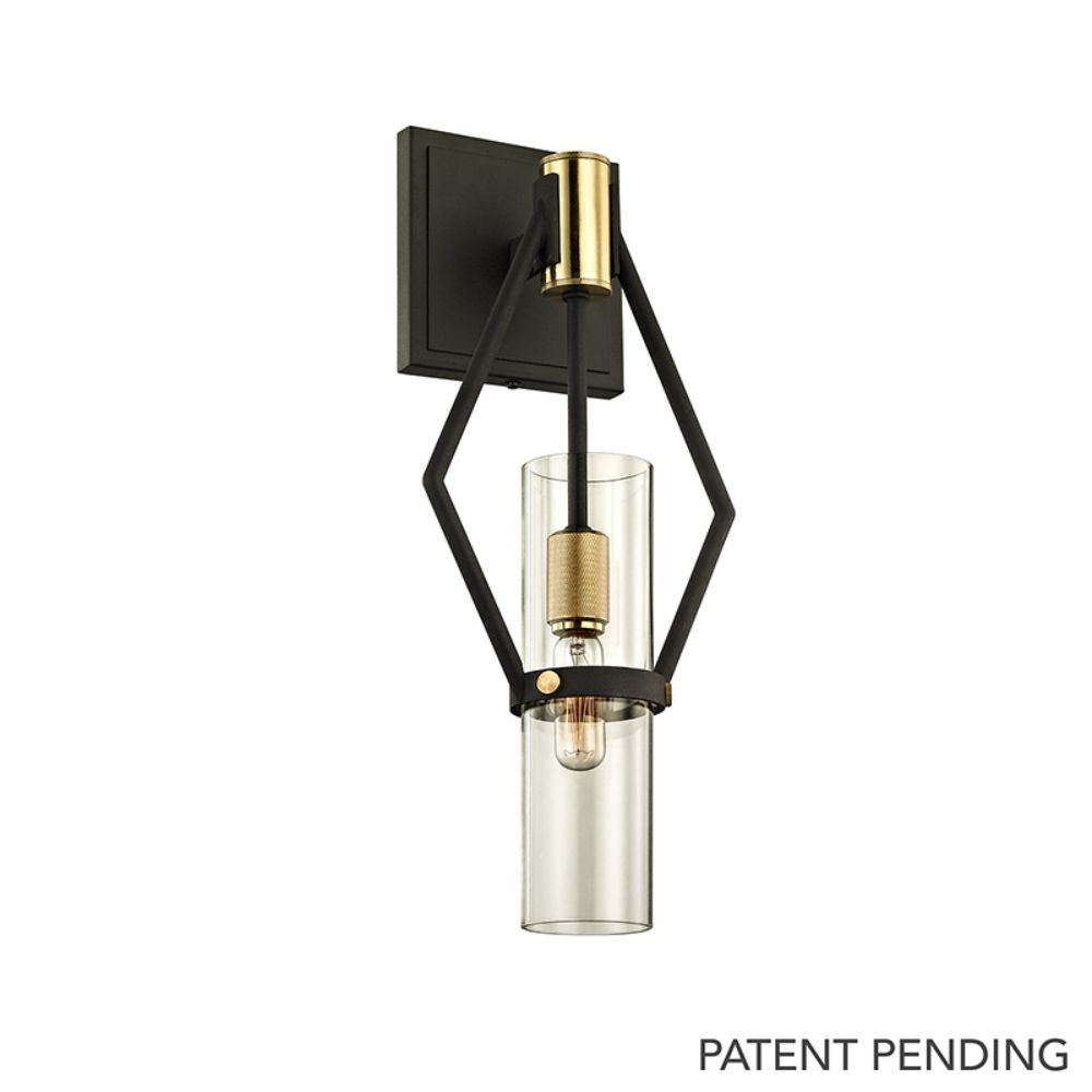 Troy Lighting B6311 Raef 1 Light Wall Sconce in Textured Bronze Brushed Brass
