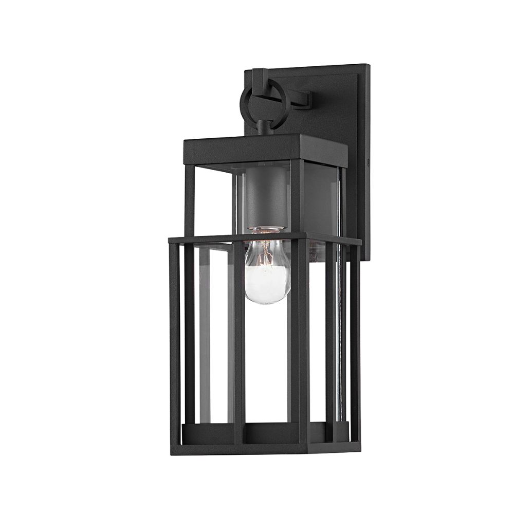 Troy Lighting B6481-TBK Longport 1 Light Small Exterior Wall Sconce in Texture Black