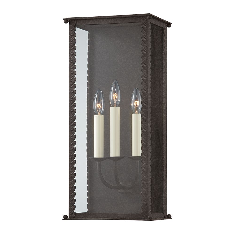 Troy Lighting B6713-FRN Zuma 3 Light Large Exterior Wall Sconce in French Iron