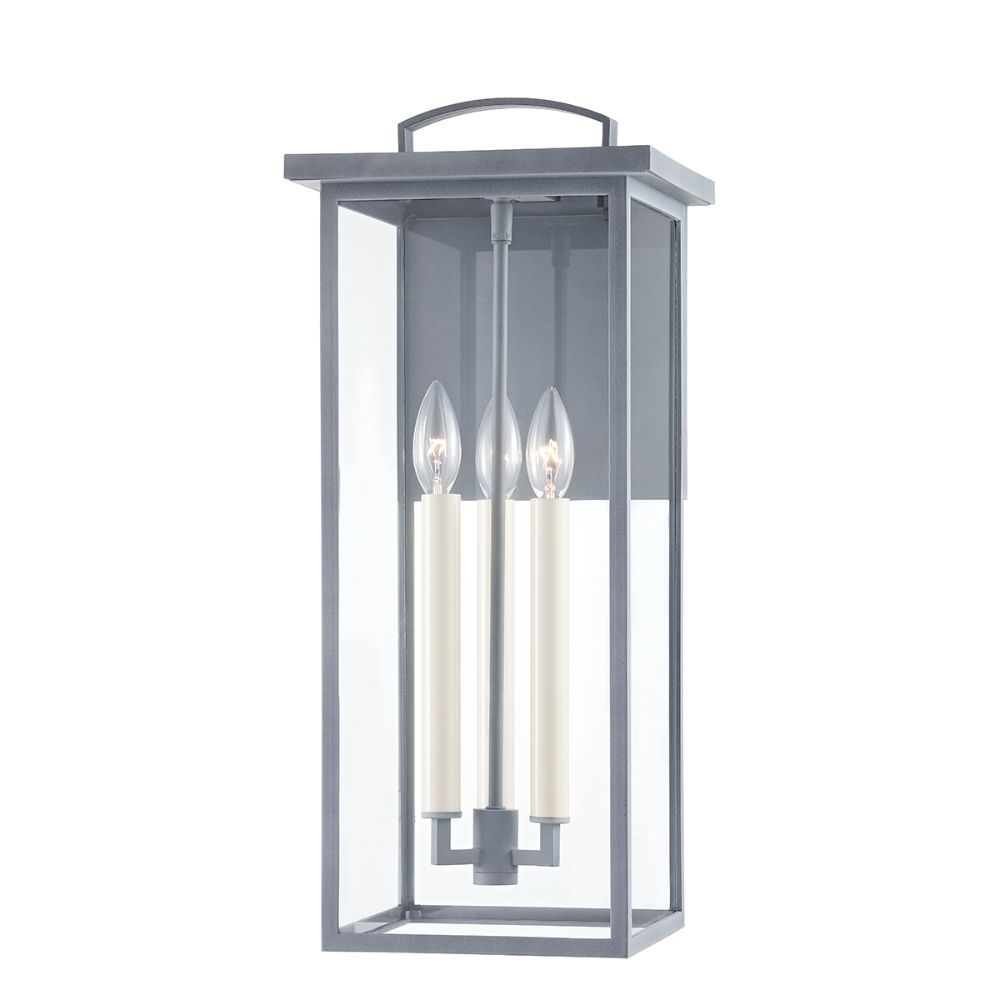 Troy Lighting B7523-WZN Eden 3 Light Large Exterior Wall Sconce in Weathered Zinc