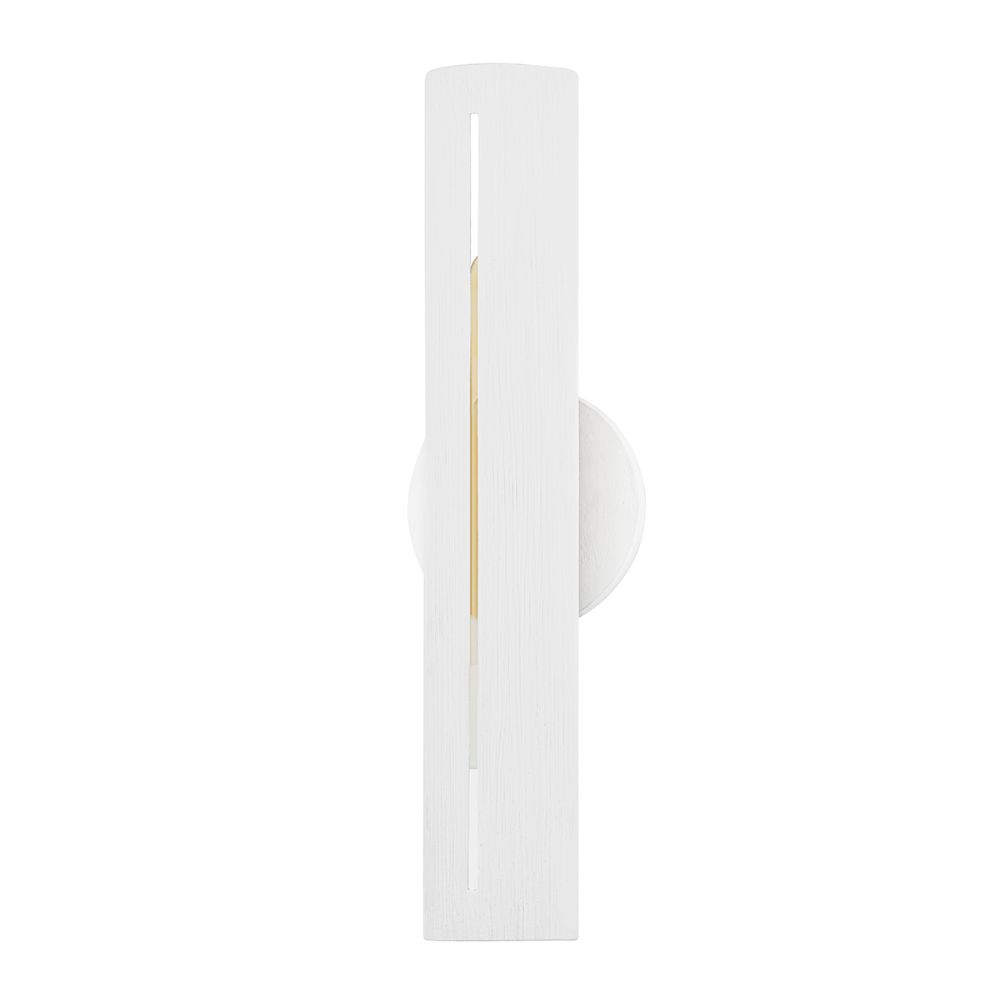 Troy Lighting B7881-GSW 1 Light B Wall Sconce in Textured Gesso White