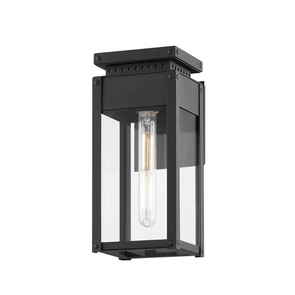 Troy Lighting B8513-TBK Chauncey 1 Light Exterior Wall Sconce In Textured Black