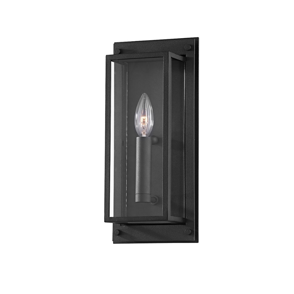 Troy Lighting B9101-TBK Winslow 1 Light Small Exterior Wall Sconce in Texture Black